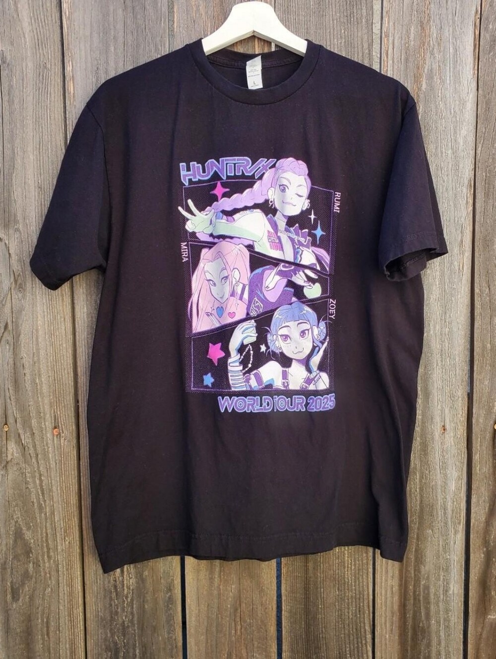 HUNTRX World Tour 2025 Black Graphic Tee